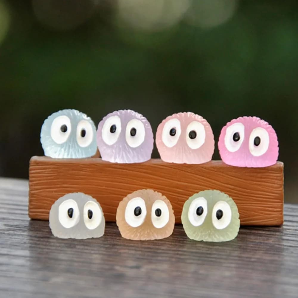 Ygapuzi 21Pcs Cute Soot Sprites Car Rearview Mirror Accessories 1*1cm Resin Tiny Decor for Car & Home