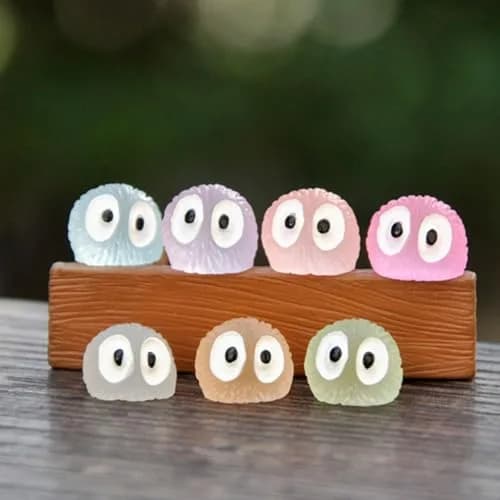 Ygapuzi 21Pcs Cute Soot Sprites Car Rearview Mirror Accessories 1*1cm Resin Tiny Decor for Car & Home thumbnail 1