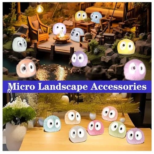 Ygapuzi 21Pcs Cute Soot Sprites Car Rearview Mirror Accessories 1*1cm Resin Tiny Decor for Car & Home thumbnail 6