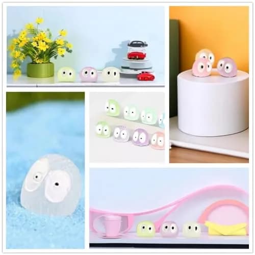 Ygapuzi 21Pcs Cute Soot Sprites Car Rearview Mirror Accessories 1*1cm Resin Tiny Decor for Car & Home thumbnail 8