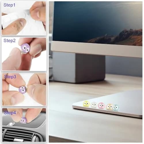Ygapuzi 21Pcs Cute Soot Sprites Car Rearview Mirror Accessories 1*1cm Resin Tiny Decor for Car & Home thumbnail 9