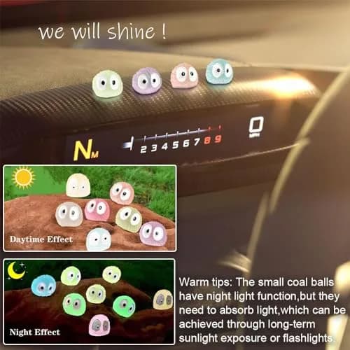 Ygapuzi 21Pcs Cute Soot Sprites Car Rearview Mirror Accessories 1*1cm Resin Tiny Decor for Car & Home thumbnail 2