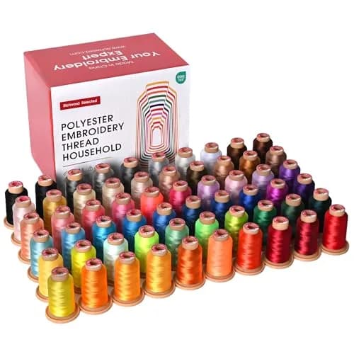 Poolin Embroidery Thread Kit 60 Colors | 800M Polyester for Machine & Hand Sewing thumbnail 1