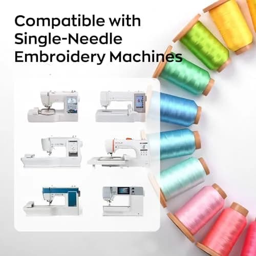 Poolin Embroidery Thread Kit 60 Colors | 800M Polyester for Machine & Hand Sewing thumbnail 3