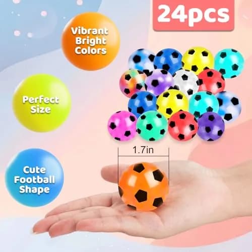 VESPRO 24 Pack Soccer Stress Balls 24 Count | Non-Toxic, BPA-Free, ASTM-Tested thumbnail 3