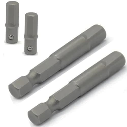 DOFEDOFO 1/4 Hex to Square Socket Adapter 25mm | Durable Alloy Steel, Suitable for Power & Pneumatic Drills thumbnail 3