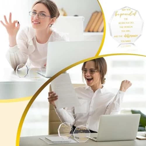 Huquary Employee Appreciation Awards Acrylic 50 Pcs | Motivational Gifts for Colleague Recognition thumbnail 5