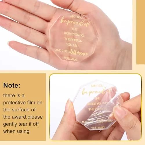 Huquary Employee Appreciation Awards Acrylic 50 Pcs | Motivational Gifts for Colleague Recognition thumbnail 3
