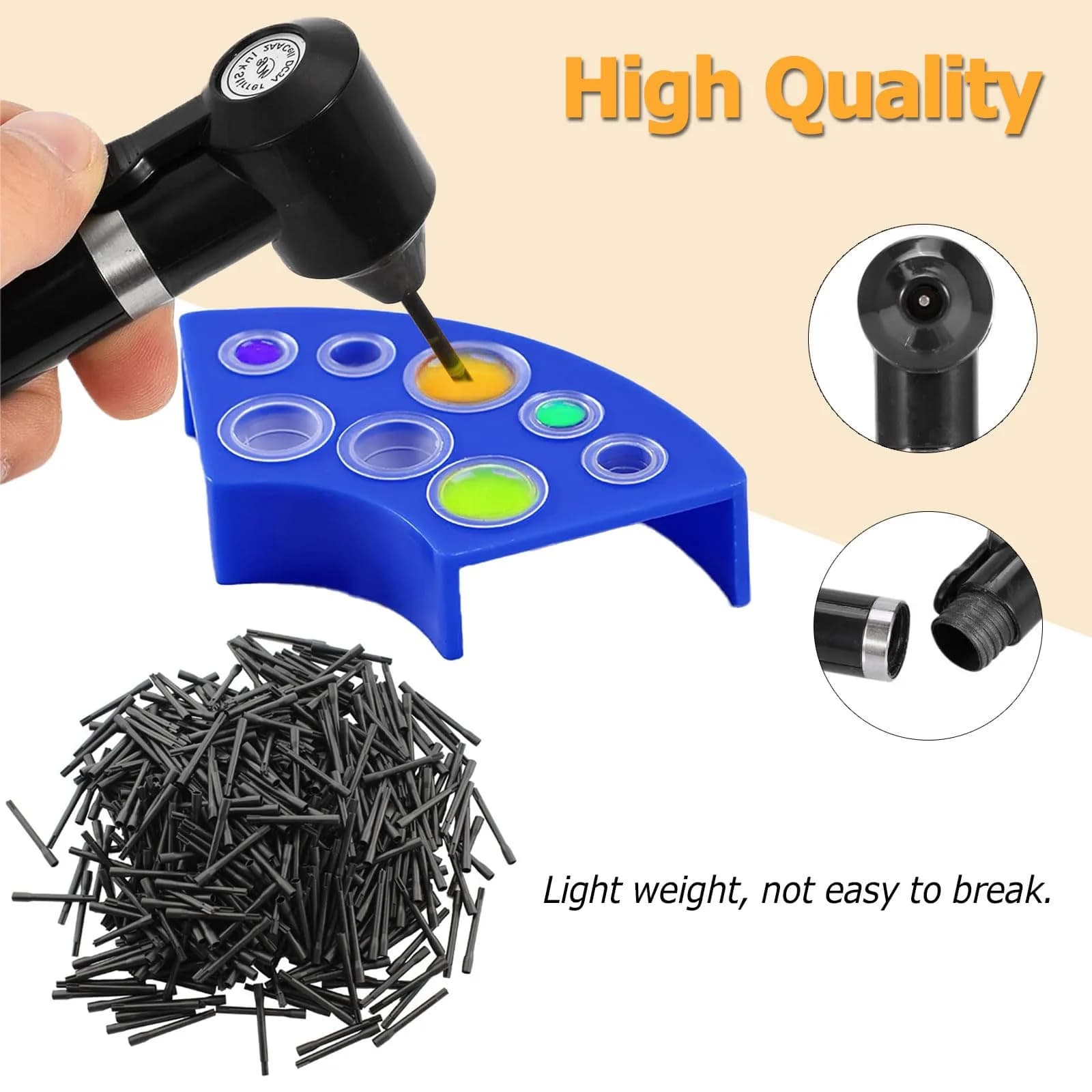 TONBAO Tattoo Ink Mixer Machine Professional Kit with 150 Ink Cups & Holder, 50 Mixing Sticks (Black Mixer, 4.6 x 12.9 cm) - view 6