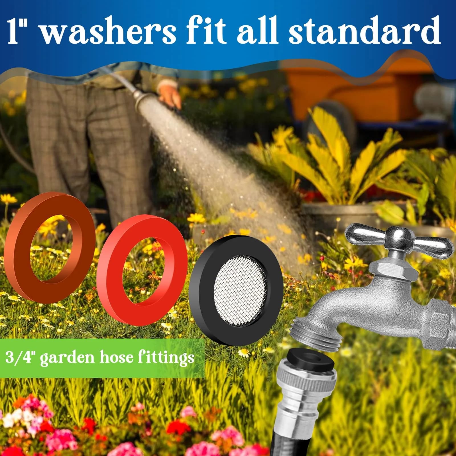ZDBB 1075 Pcs Rubber Washer & O-Ring Kit | Assorted Sizes for Faucets & Hoses - view 5