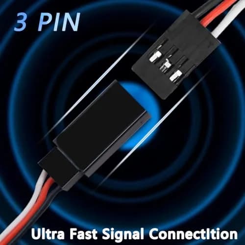 Abvsdu Servo Extension Cable 20 pcs | 5 Lengths, Female to Male Connectors, RC Control Parts thumbnail 6