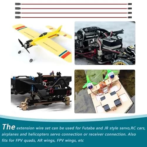 Abvsdu Servo Extension Cable 20 pcs | 5 Lengths, Female to Male Connectors, RC Control Parts thumbnail 7