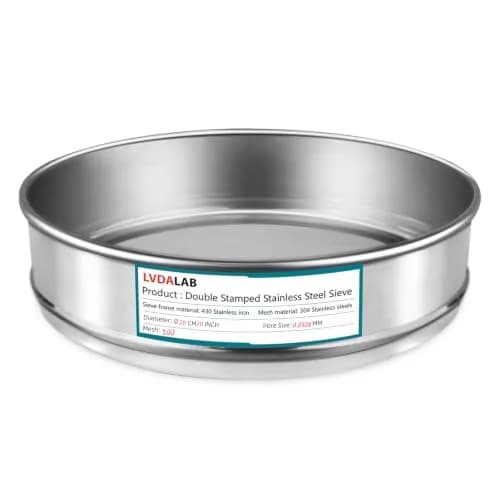 LVDALAB 7.9" (20cm) 304 Stainless Steel Lab Sieve, 500 Mesh (0.0308mm) for Fine Powder Testing thumbnail 1