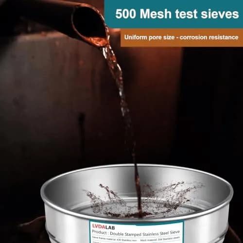 LVDALAB 7.9" (20cm) 304 Stainless Steel Lab Sieve, 500 Mesh (0.0308mm) for Fine Powder Testing thumbnail 4