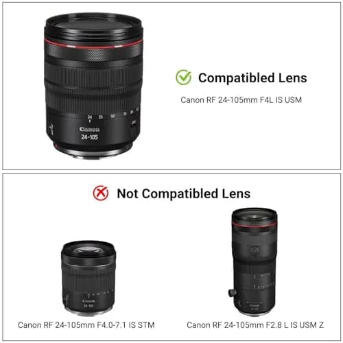 JJC EW-83N Reversible Lens Hood Shade for Canon RF 24-105mm F4L IS USM Lens | Blocks stray light, protects lens, reversible design thumbnail 2
