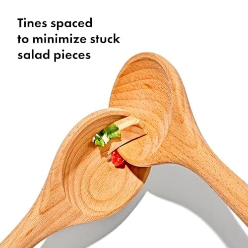 OXO Good Grips Beechwood Salad Servers – 2-Piece Set | Classic Design for Effortless Serving thumbnail 4