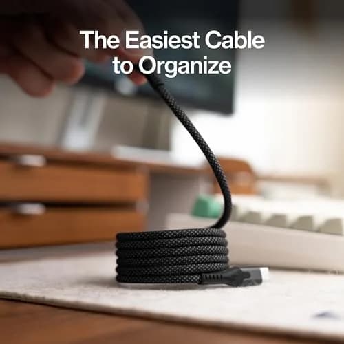 Statik MagStack Pro USB C to USB C Magnetic Charging Cable, 3ft, 100W, Tangle-Free Nylon Braided Design thumbnail 9
