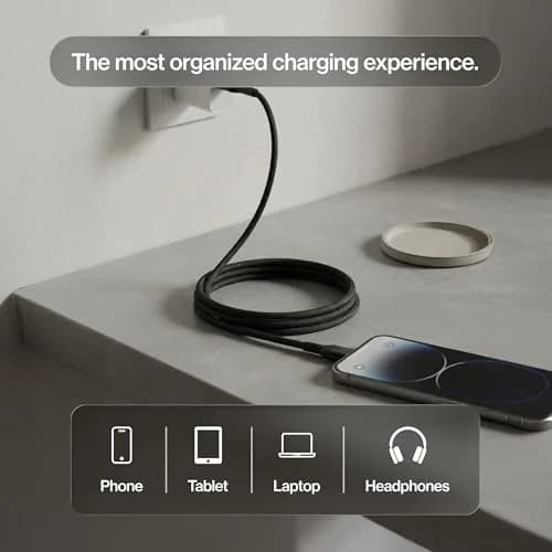 Statik MagStack Pro USB C to USB C Magnetic Charging Cable, 3ft, 100W, Tangle-Free Nylon Braided Design thumbnail 4