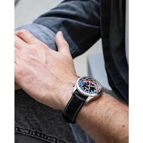 Alpina Men's Swiss Startimer Worldtimer Quartz Watch, Stainless Steel, GMT, Sapphire Crystal | GMT & Worldtimer Functionality thumbnail 3
