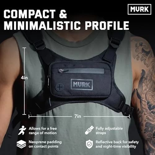 MVRK Water Resistant Running Vest Chest Pack | Reflective & Lightweight for Outdoor Training thumbnail 3