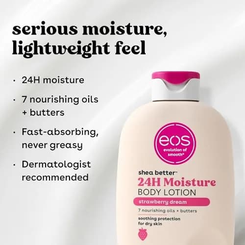 eos Shea Better Body Lotion Strawberry Dream 473ml (16 fl oz) | 24-Hour Moisture for Soft Skin thumbnail 4