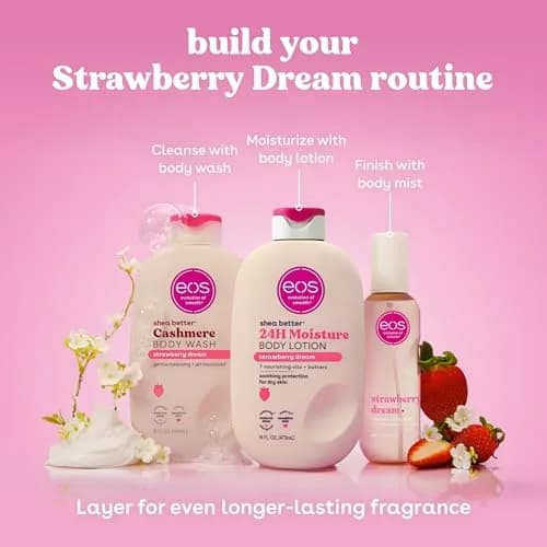 eos Shea Better Body Lotion Strawberry Dream 473ml (16 fl oz) | 24-Hour Moisture for Soft Skin thumbnail 8