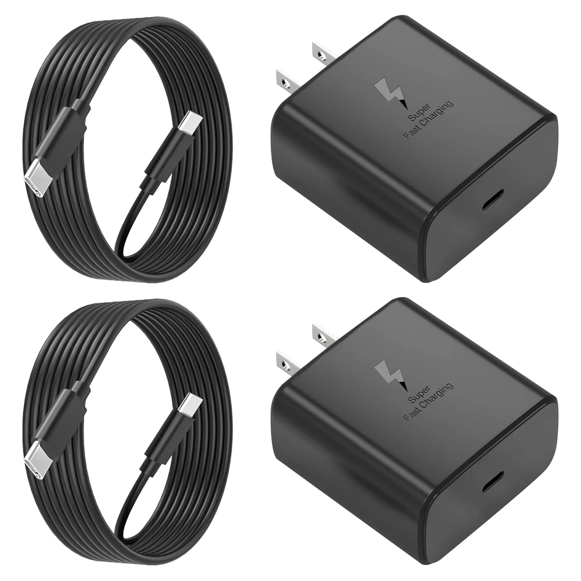 PIOEVTKA 45W USB-C Fast Charger Pack | 6ft Cable, Samsung Compatible, US Import — ferrous