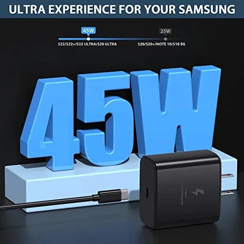 PIOEVTKA 45W USB-C Fast Charger Pack | 6ft Cable, Samsung Compatible, US Import thumbnail 3