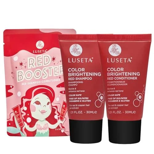 Luseta Red Hair Travel Size Shampoo and Conditioner 1.01oz | Revives & Enhances Fiery Tones thumbnail 1