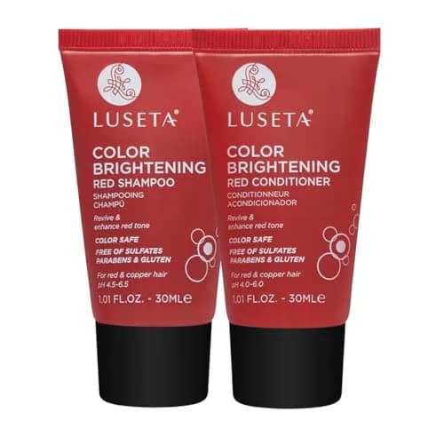 Luseta Red Hair Travel Size Shampoo and Conditioner 1.01oz | Revives & Enhances Fiery Tones thumbnail 2