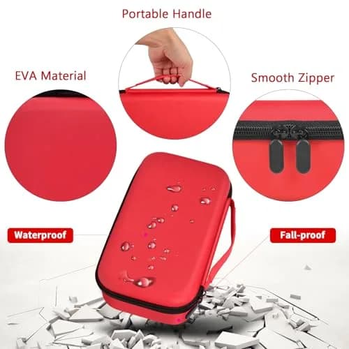 Againmore Wireless Microphone Case Red | Dual Mic Travel Bag for JBL Wireless Two Microphone System thumbnail 4