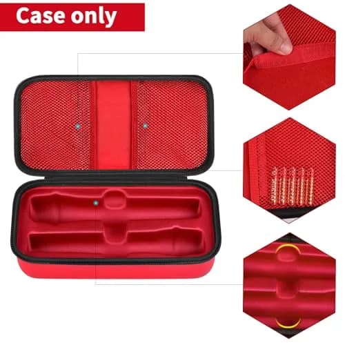 Againmore Wireless Microphone Case Red | Dual Mic Travel Bag for JBL Wireless Two Microphone System thumbnail 5