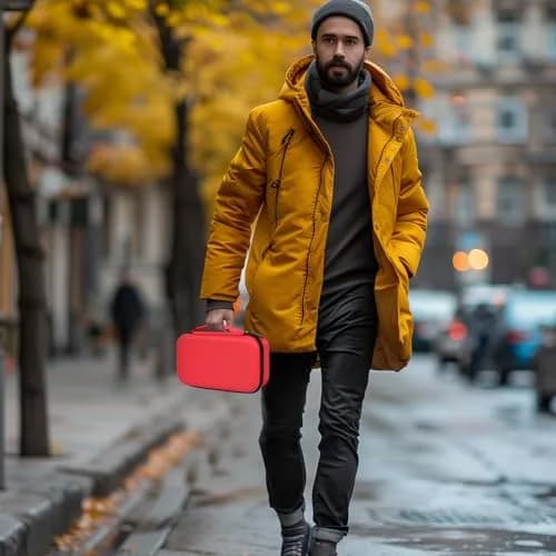 Againmore Wireless Microphone Case Red | Dual Mic Travel Bag for JBL Wireless Two Microphone System thumbnail 7