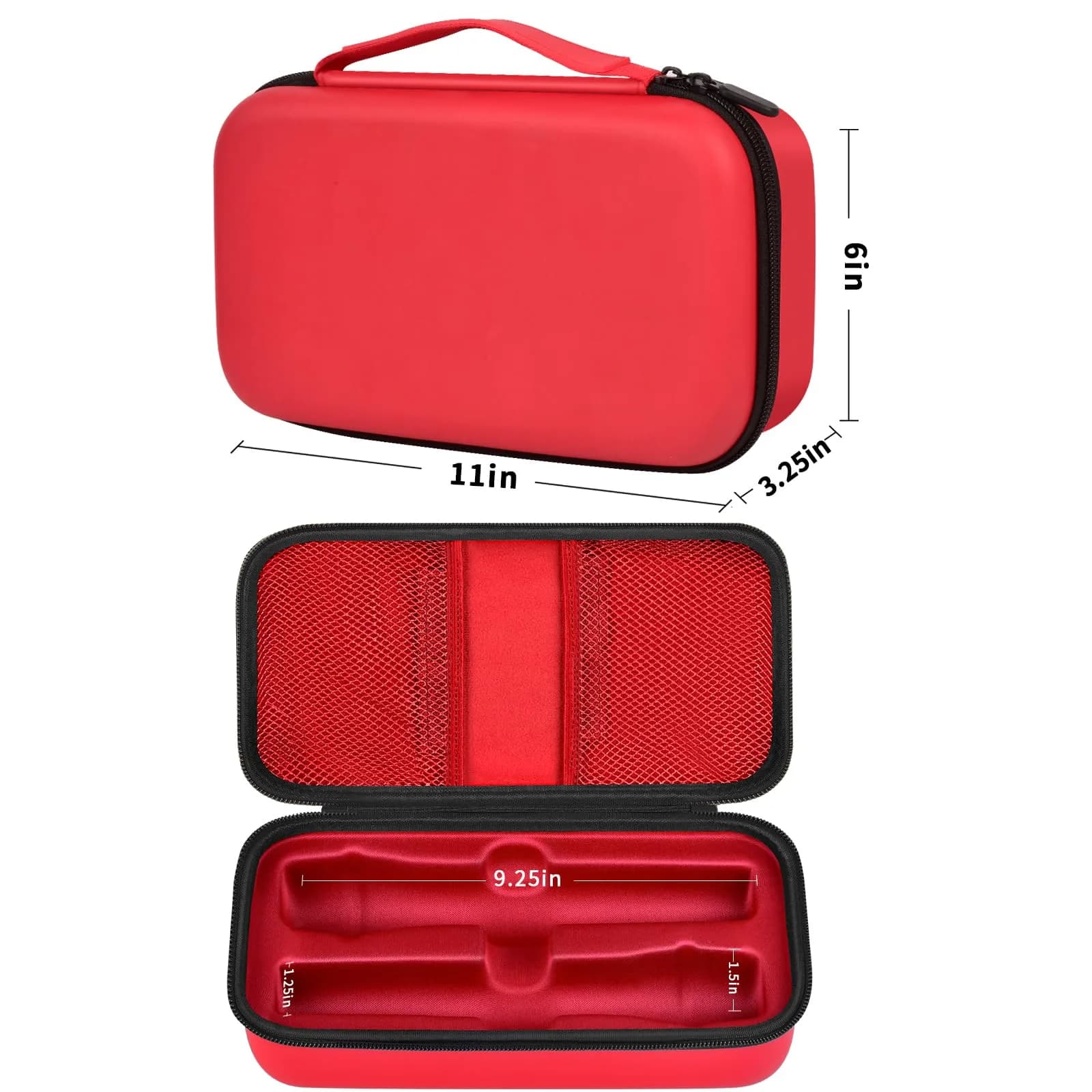 Againmore Wireless Microphone Case Red | Dual Mic Travel Bag for JBL Wireless Two Microphone System - view 3