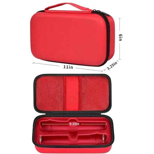 Againmore Wireless Microphone Case Red | Dual Mic Travel Bag for JBL Wireless Two Microphone System thumbnail 3