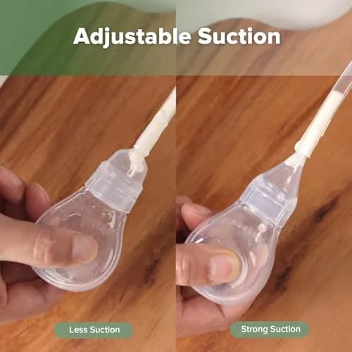 Haakaa Silicone Baby Nasal Aspirator Bulb Syringe with 2 Tips | Gentle Mucus Removal for Newborns & Toddlers thumbnail 4