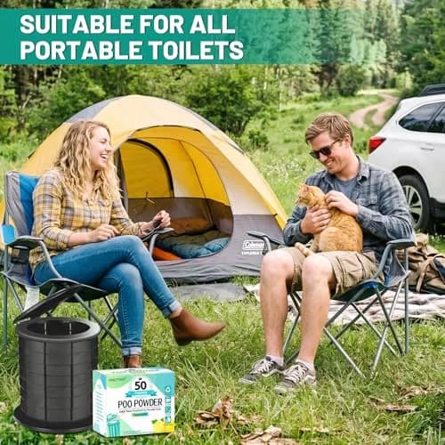 CRAZYTHUR Portable Toilet Gel Powder 50PCS | Solidifies Waste 2x Faster, Odor Lock thumbnail 3