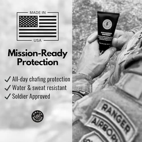 Salty Britches Skin Barrier Ointment, Anti Chafe, Berry Scented - 2pk | Military-Grade Skin Protection for All-Day Endurance thumbnail 4