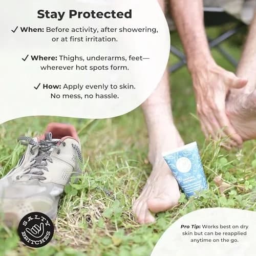 Salty Britches Skin Barrier Ointment, Anti Chafe, Berry Scented - 2pk | Military-Grade Skin Protection for All-Day Endurance thumbnail 7