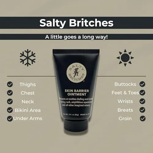 Salty Britches Skin Barrier Ointment, Anti Chafe, Berry Scented - 2pk | Military-Grade Skin Protection for All-Day Endurance thumbnail 3