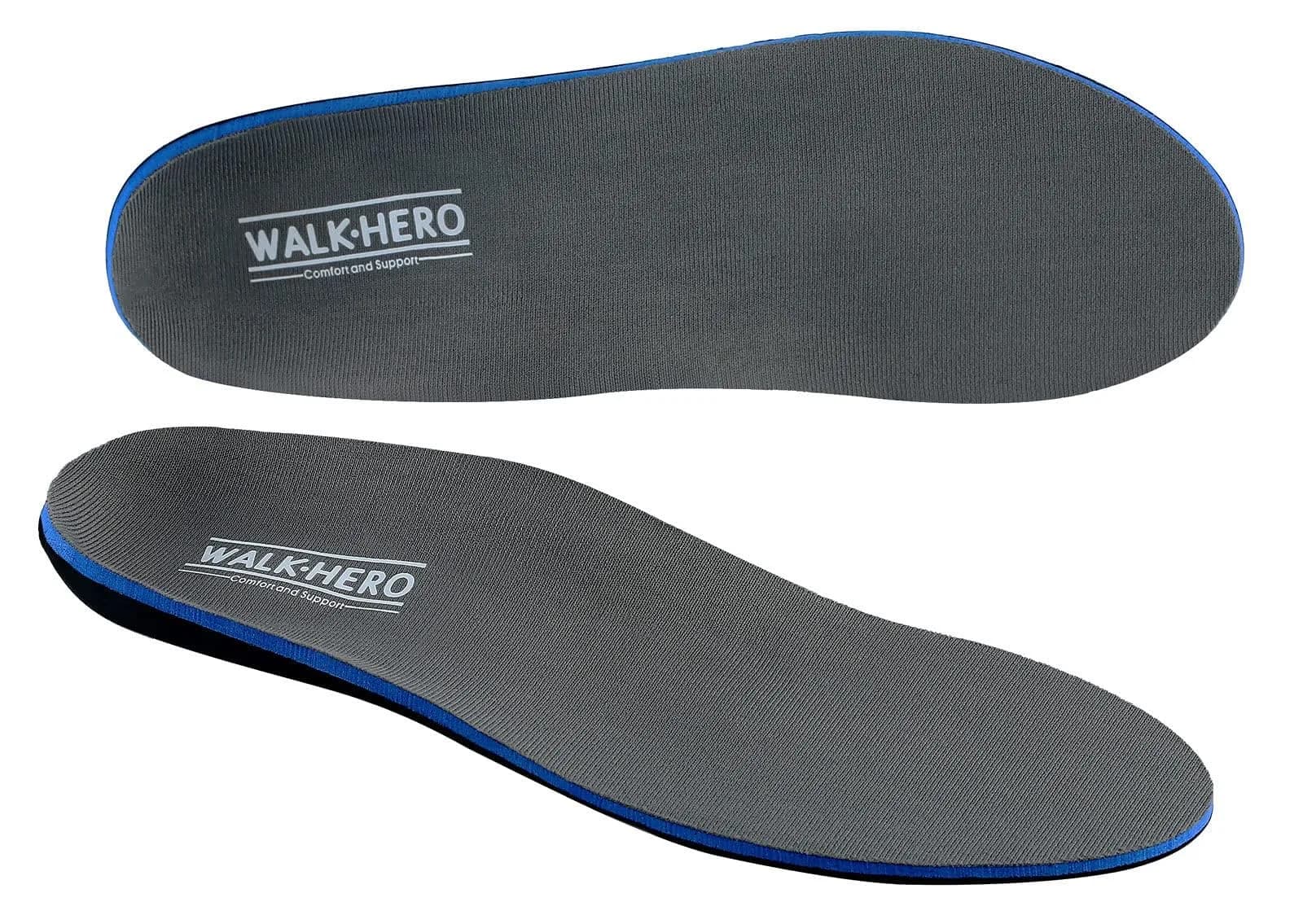WALK·HERO Arch Support Insoles for Flat Feet, Men's Size 16-16.5 (Gray) | FDA Approved Orthotic Shoe Inserts - main product image