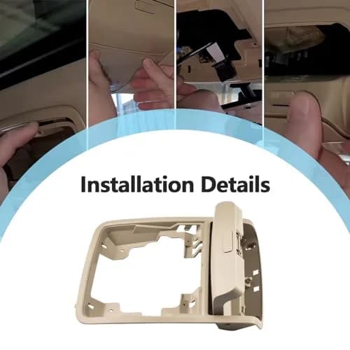 Quealzara Beige Sunglass Box Console Case Holder Compatible with VW Jetta MK6 2011-2018 Passat B7 | Overhead Console Glasses Organizer thumbnail 4