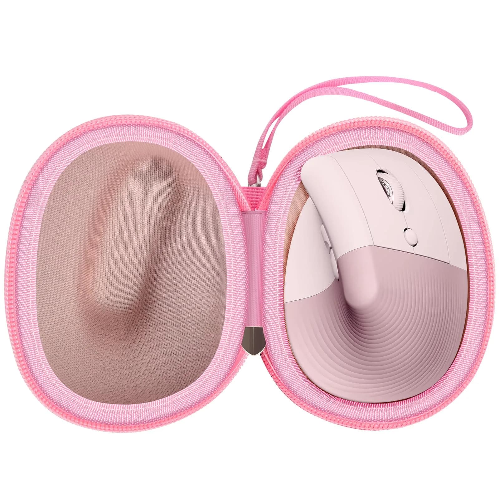 ANKHOH Pink Portable Electronic Device Cover for Logitech Lift Vertical Mouse | Travel & Storage — Pink