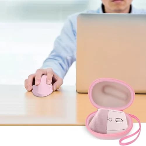 ANKHOH Pink Portable Electronic Device Cover for Logitech Lift Vertical Mouse | Travel & Storage thumbnail 7