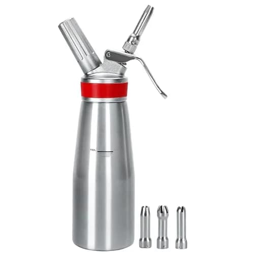 Ajimy Whipped Cream Dispenser 500ml Aluminum | Professional Kitchen Tool for Fluffy Desserts thumbnail 1