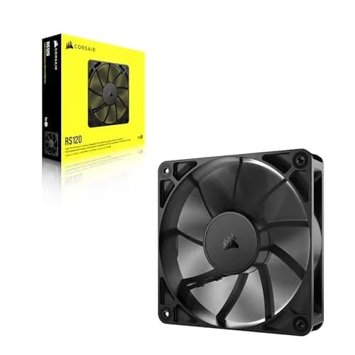 Corsair RS120 120mm PWM Fan – Daisy-Chain Connection – Low-Noise – Magnetic Dome Bearing – Black | Up to 2,100 RPM, 72.8 CFM, Quiet Operation thumbnail 6