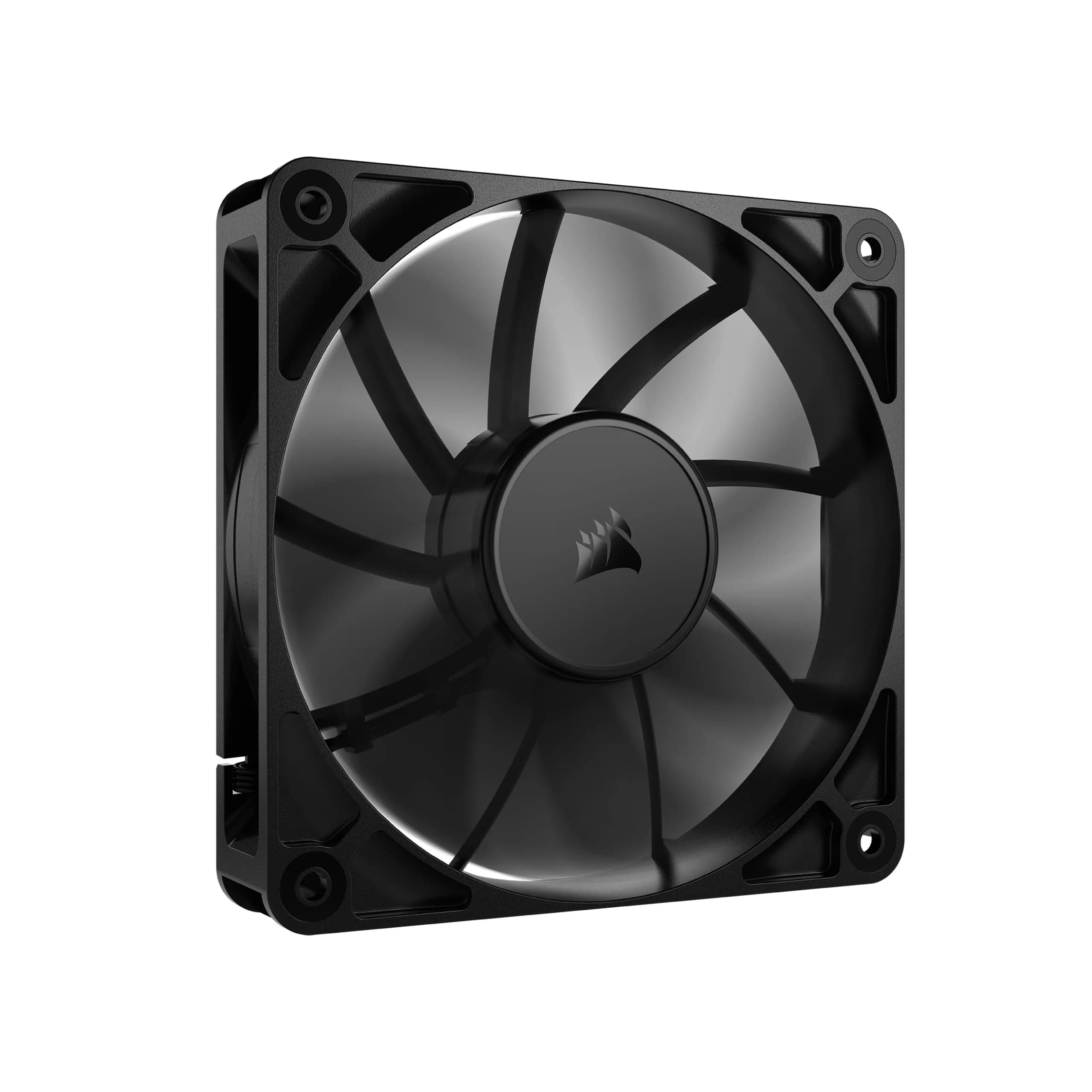 Corsair RS120 120mm PWM Fan – Daisy-Chain Connection – Low-Noise – Magnetic Dome Bearing – Black | Up to 2,100 RPM, 72.8 CFM, Quiet Operation - main product image