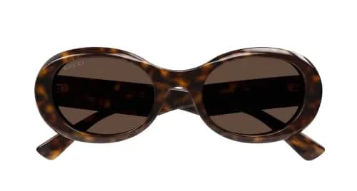Gucci GG1587S-002 Havana round Ladies Sunglasses for Womens | Brown Plastic Frame, 52mm Lens thumbnail 2