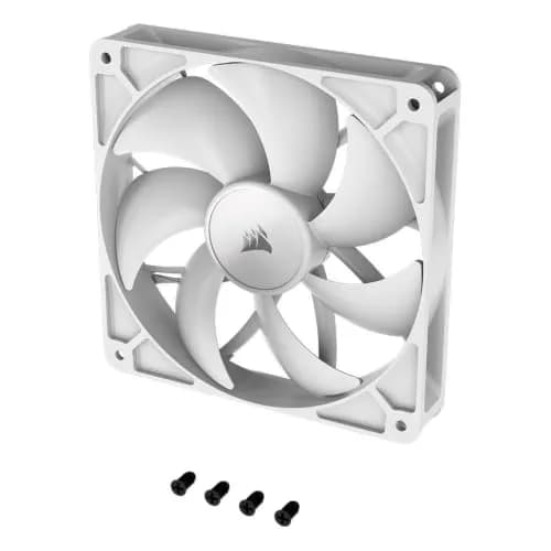 Corsair RS140 140mm PWM Fans Dual Pack | Low-Noise Magnetic Dome Bearings, Daisy-Chain Connection, White thumbnail 3