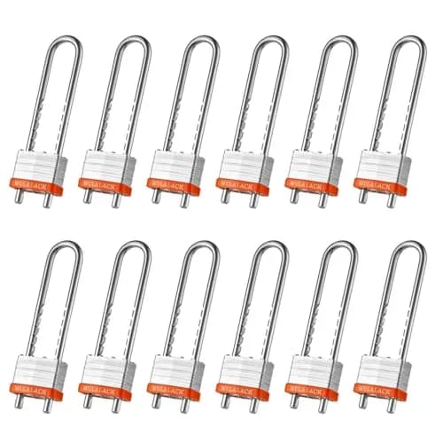 WULALACK 2" Long Shackle Cabinet Lock | Laminated Steel Body & Adjustable Shackle thumbnail 1